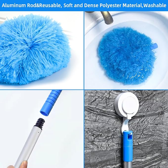 Ceiling Fan Duster Retractable Ceiling Cleaner Reusable Microfiber Ceiling Fan - Image 6