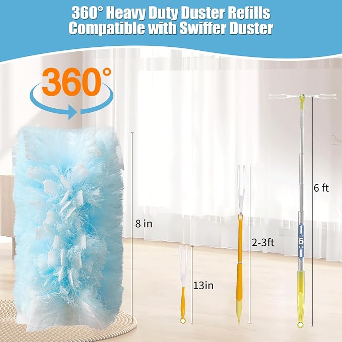 50 Count 360° Heavy Duty Duster Refills Compatible - Image 2