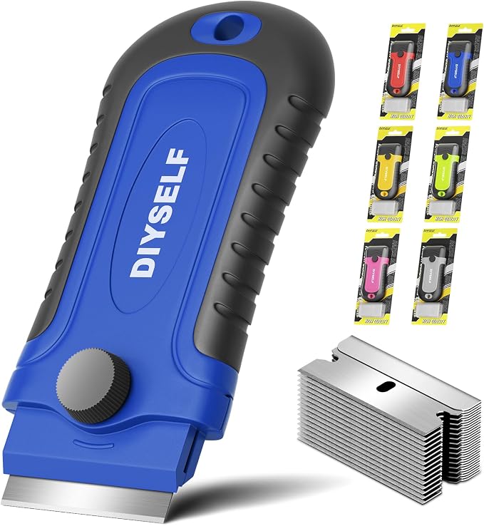 DIYSELF 1 Pack Razor Blade Scraper, Glass Scraper by DIYSELF