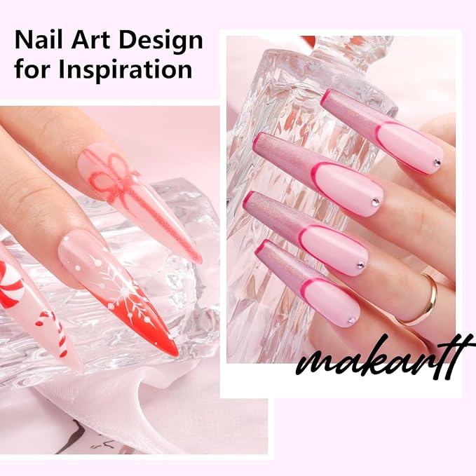 Makartt Nail Art Brushes Set: 5pcs Liner Brushes 7/9/11/15/25mm Thin Nail Art - Image 6