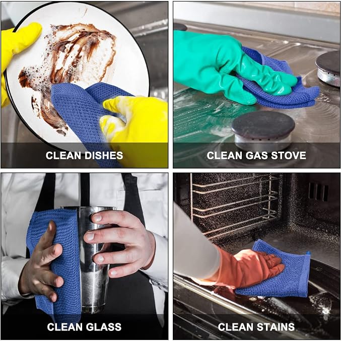 Nialnant 100% Cotton Kitchen Dish Cloths, 6 Pack Absorbent Dish Towels - Image 5