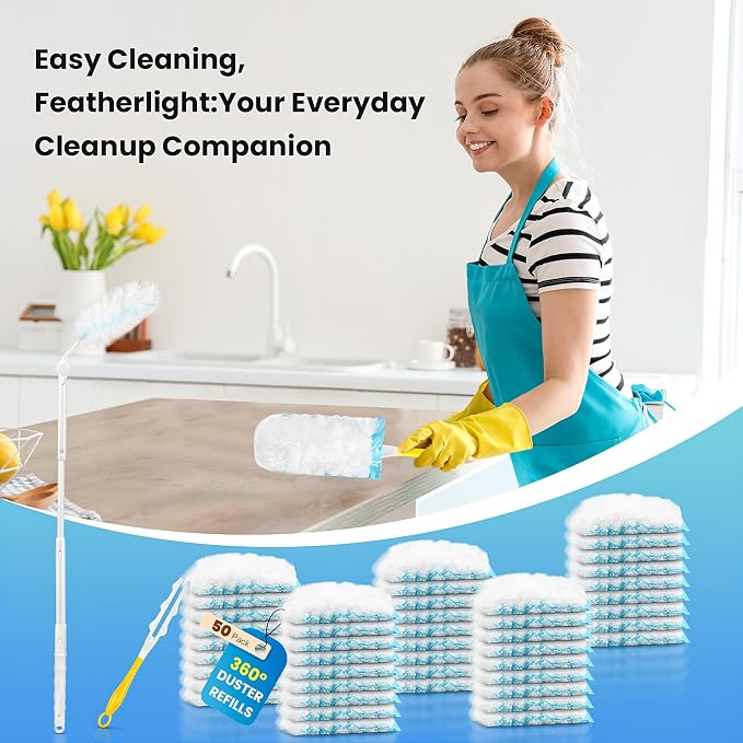 Duster Kit for Swiffer® Duster Refill: 50 Heavy Duty Refills + 2 Handles | 3X - Image 7