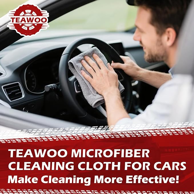 Microfiber Cleaning Cloths Bulk-15 Pack, Ultra Absorbent Microfiber Towel Weave - Image 6