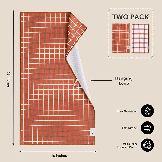 RECYCO Waffle Kitchen Towel Set of 2 - Image 6