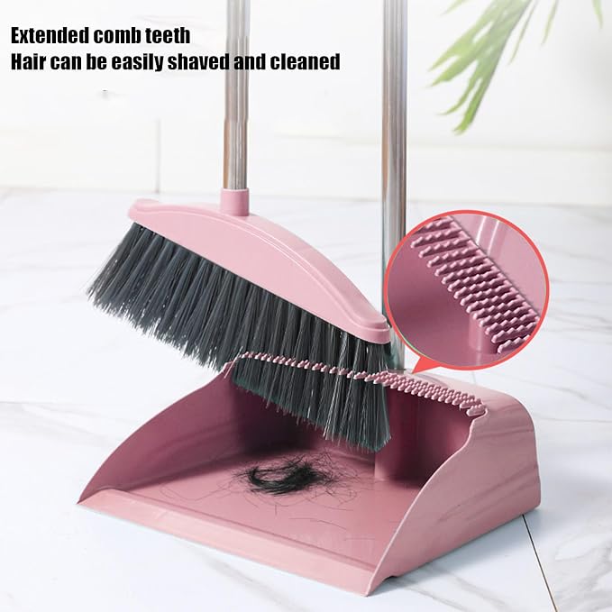 Broom and Dustpan Set for Home Indoor 180 Rotatable Broom - Image 3