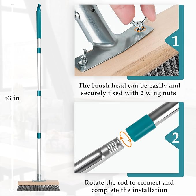 Stainless Steel Deck Scrub Brush - Image 3