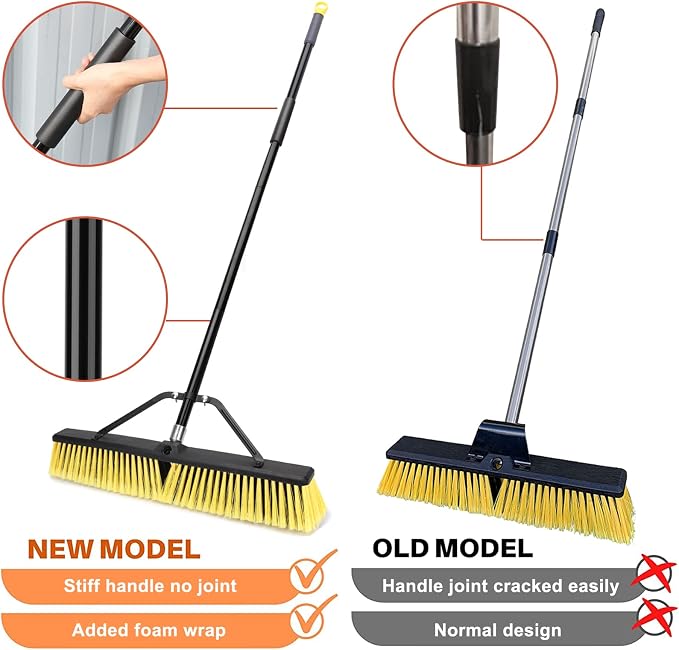 24 Inches Push Broom Outdoor Heavy Duty Broom - Image 7