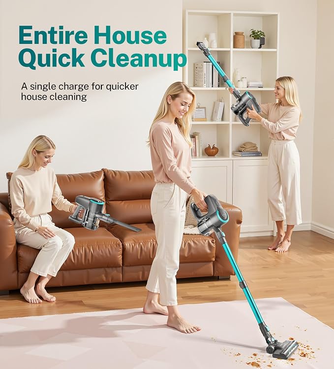 DEVOAC Cordless Vacuum Cleaner, Ultra-Lightweight Stick Vacuum, 2200mAh Battery - Image 4