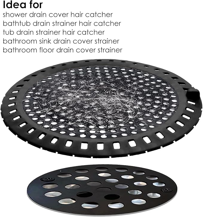 2PCS Shower Hair Drain Catcher/Strainer/Cover/Filter/Trap, Hair Stopper Floor - Image 6