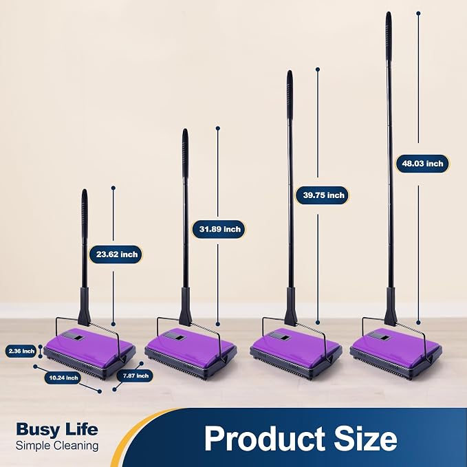 Yocada Carpet Sweeper Cleaner Manual Household Sweeper - Image 6