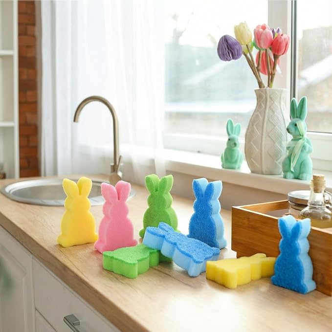 Tioncy 12 Pack Kitchen Sponges Bulk Dual Sided Scrubber Sponges Dishwashing - Image 4