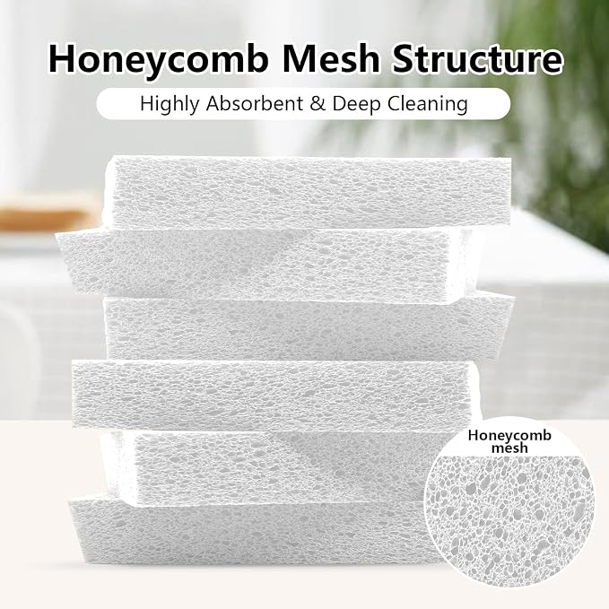 Cellulose Sponges, Large Size 4" x 6" x 1" - Image 3