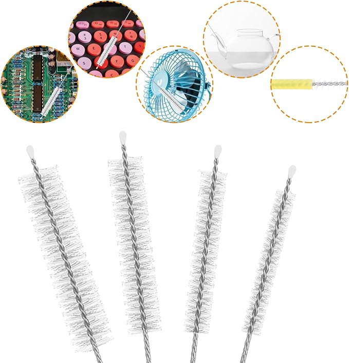 20 Pcs Straw Cleaner Brush Reusable Metal Handles Cleaner Brushes 12 inch Extra - Image 6