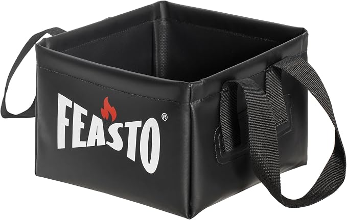 Collapsible Water Bucket for Grill Brush Cleaning & Soaking, Foldable Square by Idealforcook