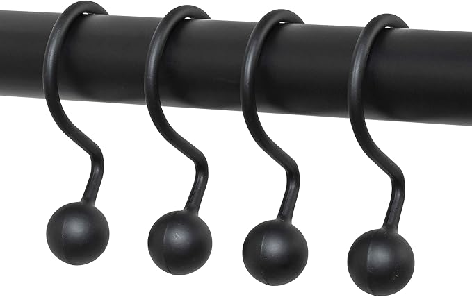 Zenna Home NeverRust Rustproof Aluminum Shower Curtain Hooks, Durable by ZennaHome