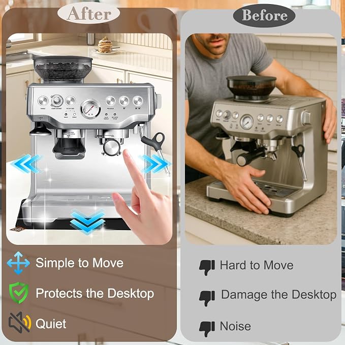 Sliding Mat for Breville Espresso Machine 870XL, Dual-Sided Design, Anti-Slip - Image 2