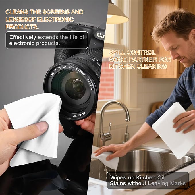 Microfiber Wipes 4"x4" Superfine Lint Free Cloths Cleaning and Drying Cloths - Image 5
