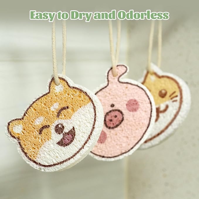 JOYMOOP Cartoon Kitchen Sponge, Non-Scratch Sponges - Image 9
