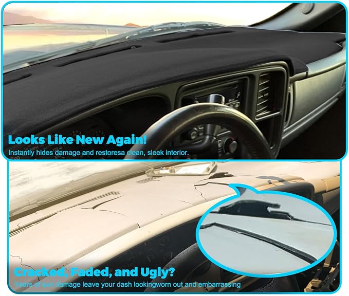 GZSH Dash Cover Mat fit for GMC Sierra/Chevy Silverado 1500 2500 3500 HD - Image 3