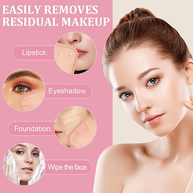 Makeup Remover Cloth 12 Pack, Ultra Soft and Reusable Microfiber Makeup Remover - Image 5