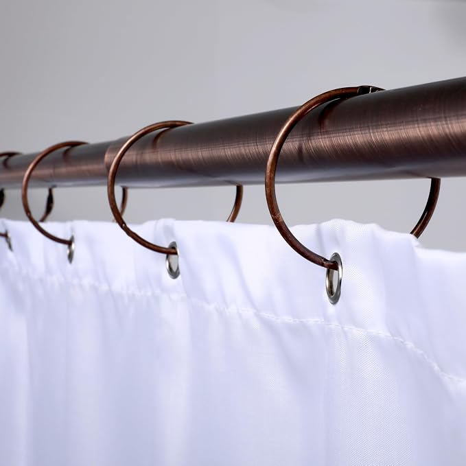 SlipX Solutions Simple Slide Shower Curtain Rings Provide Effortless Gliding on - Image 3