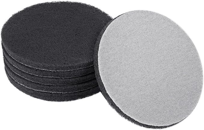 Auniwaig 1000-Grits 7 Inch Scrubber Scouring Pads Gray-Multipurpose, Drill - Image 8
