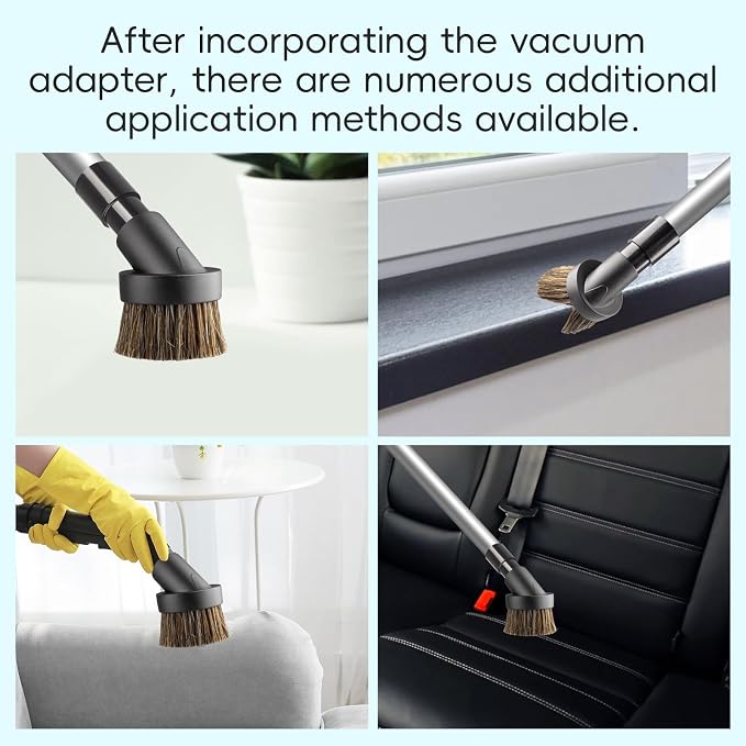 Vacuum Brush Attachments, 1.25” Round Dust Brush - Image 6