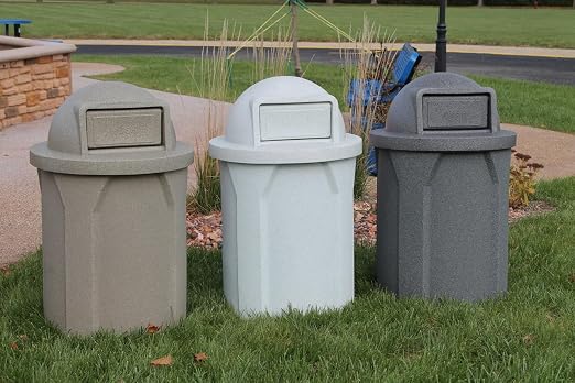 42 Gallon Round 100% Recycled Plastic Heavy-Duty Commercial Outdoor or Outdoor - Image 3