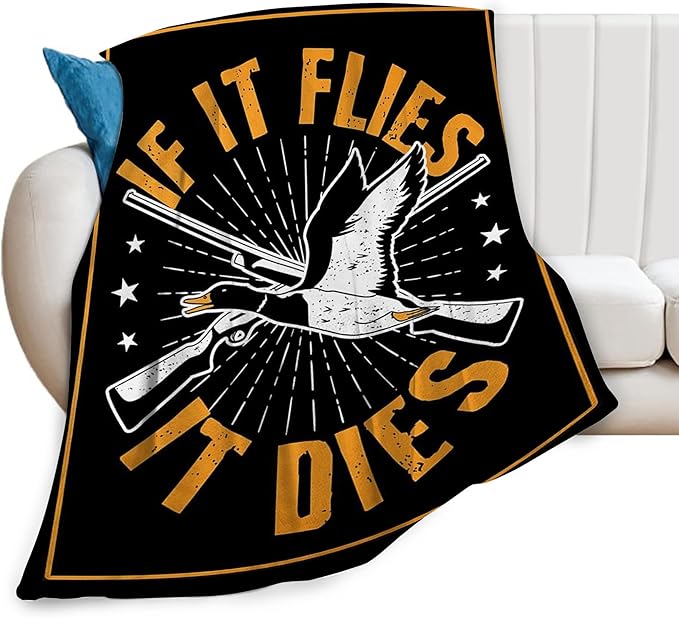 Goose Hunting Blanket Hunting Gifts for Men Goose Hunting Accessories Hunting Throw Blanket for Adults Soft Warm Cozy Fleece Blanket for Couch Sofa Bed 60"x80"