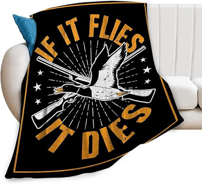 Duck Hunting Blanket Hunting Gifts for Men Goose Hunting Accessories Hunting Throw Blanket for Adults Soft Warm Cozy Fleece Blanket for Couch Sofa Bed 40"x50"