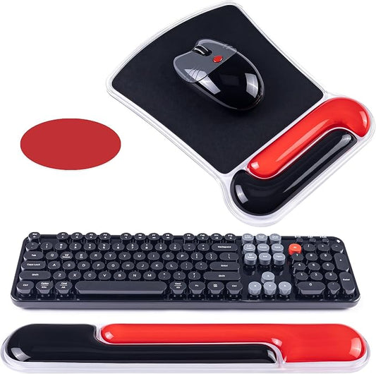 Ospelelf Mouse Pad with Wrist Rest and Ergonomic Gel Keyboard Hand Wrist by OspelelfOfficeSupplies