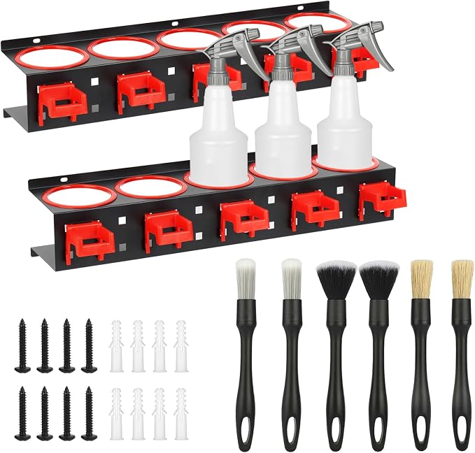 2 Sets Wall-Mounted Spray Bottle Storage Rack, Universal Holder by HomeandKitchenNO1