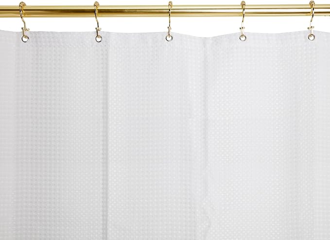 Utopia Alley HK1GD Deco Flat Double Roller Shower Curtain Hooks; Gold - Image 4
