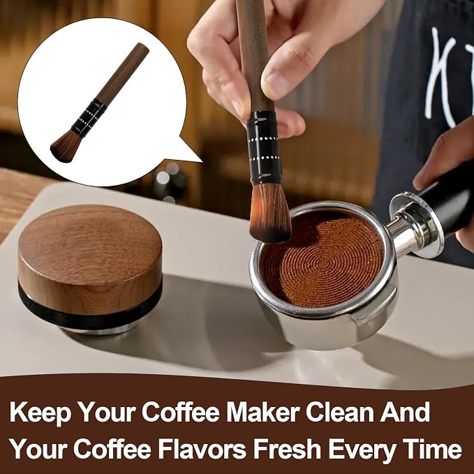 JEPELUS Coffee Grinder Brush, Barista Tools Wooden Espresso Machine Cleaner - Image 6