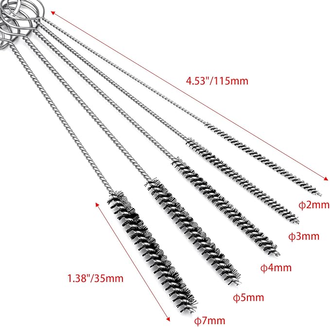 6 Set Carburetor Carbon Dirt Jet Remove Cleaner 30 Cleaning Needles + 15 Nylon - Image 3