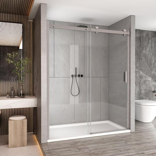 Sunrosa Semi-Frameless Glass Shower Door, Shower Door by ElevateYourEverydayShower