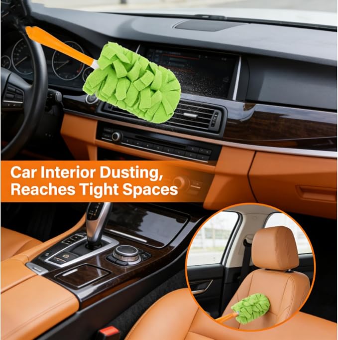 Reusable Chenille Microfiber Dust Duster, 360° Electrostatic Duster Refills - Image 3