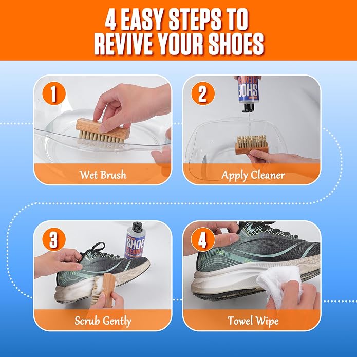 Shoe Cleaner – 10.15 fl oz Shoe Cleaning Kit - Image 6