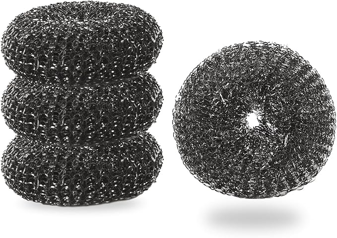 Heavy-Duty Stainless Steel Wool Barbecue Grill Cleaning Scrubber Pads, by EsieHouzie