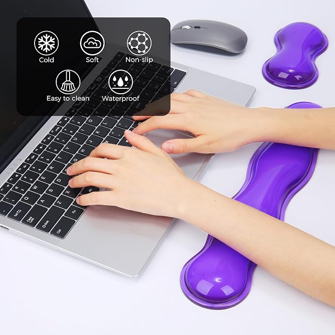 Gel Wrist Rest for Keyboard and Mouse, Wrist Rest for Keyboard, Mouse Wrist - Image 2