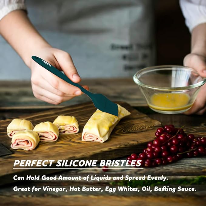 Walfos 600℉ Heat Resistasnt Basting Brush, BPA Free Silicone Pastry Brushes - Image 3