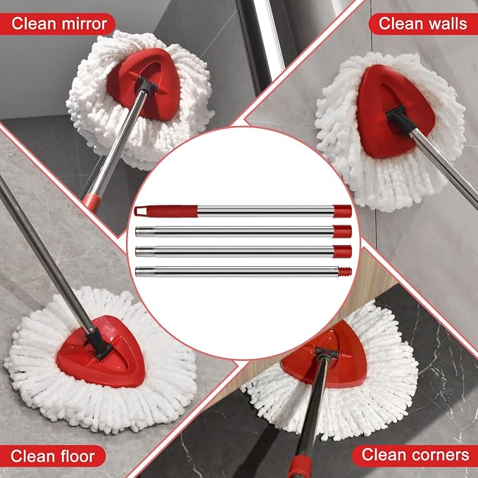 4 Section Spin Mop Replacement Handle - Image 8