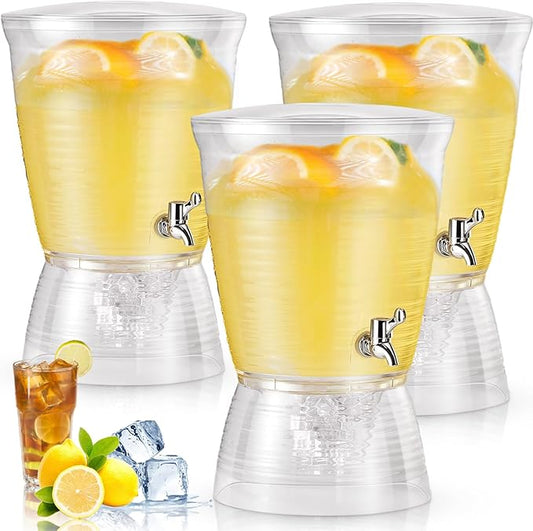 Tioncy 3 Pcs Acrylic Beverage Dispenser by Tioncy