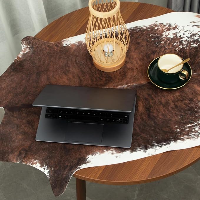 MACEVIA Faux Cowhide Rug Cute Cow Print Rugs Animal Area Carpet Western Decor - Image 6