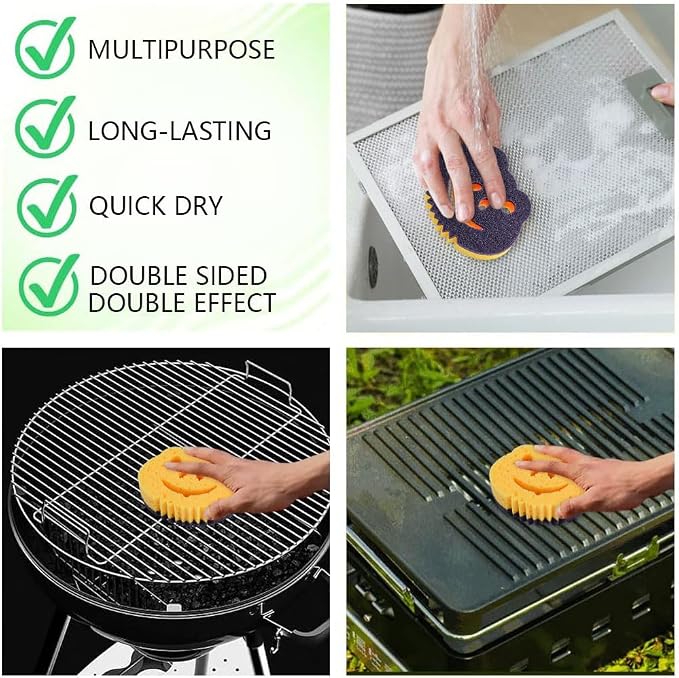 SmilePowo 12 Pack Frog Dual-Sided Multi-Functional Premium Cleaning Sponges - Image 3