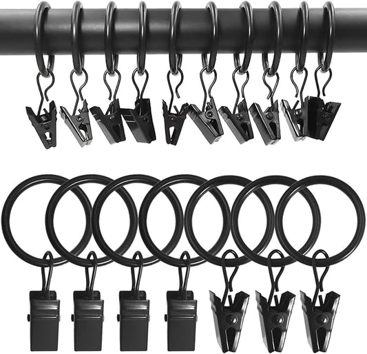 100 Pack Metal Curtain Rings by AMZSEVEN