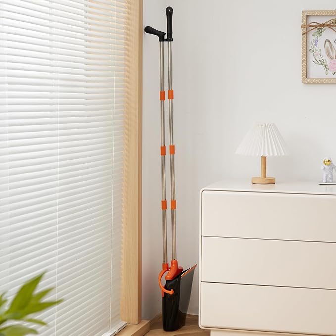 Broom and Dustpan Set Lightweight Upright Lobby Broom and Dust Pan Combo - Image 6