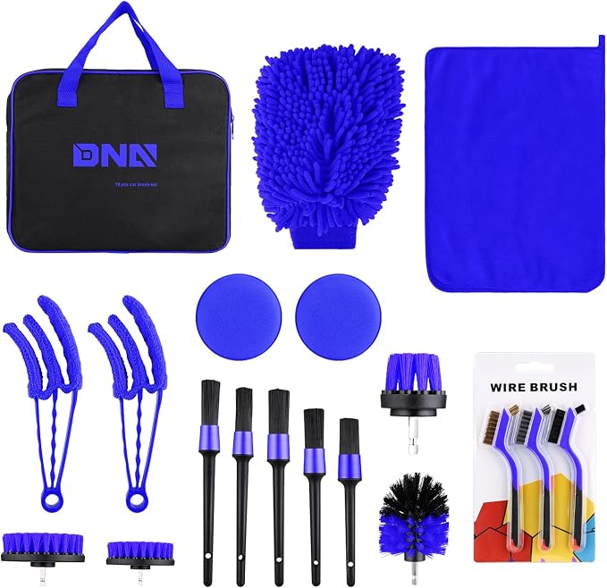 DNA Motoring Car Detailing Brush Cleaning Tools Set by DNAMOTORING