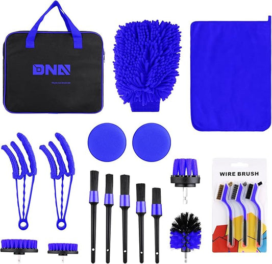 DNA Motoring Car Detailing Brush Cleaning Tools Set by DNAMOTORING