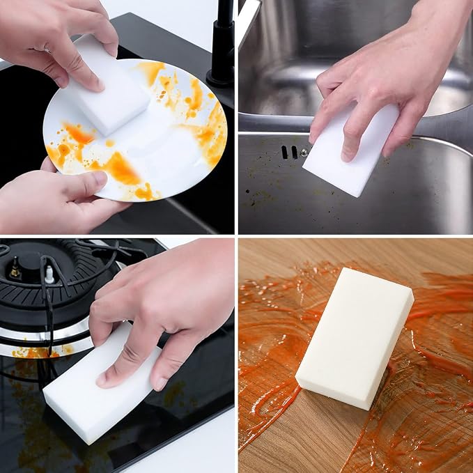 50 Pack Extra Thick Multi-Purpose Melamine Sponge, Magic Sponge Eraser - Image 3